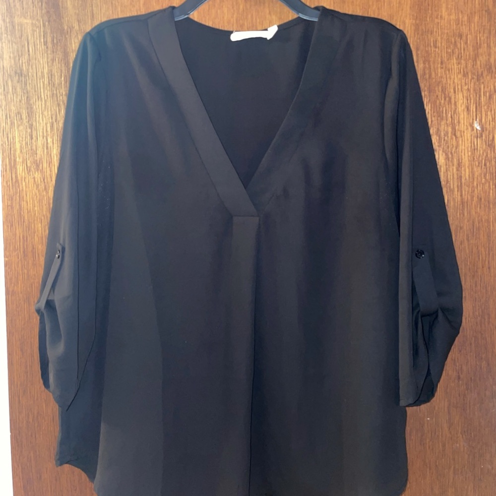 Black work blouse, size Large